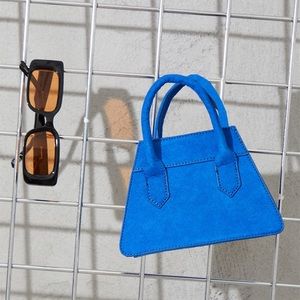BLUE TRIANGLE MINI BAG
